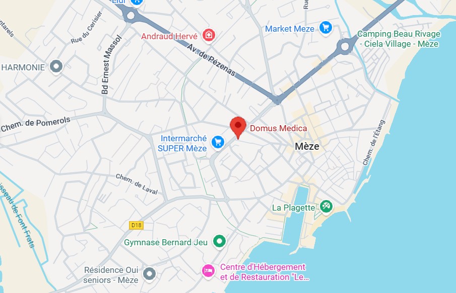 Carte MSP Mèze Domus Medica